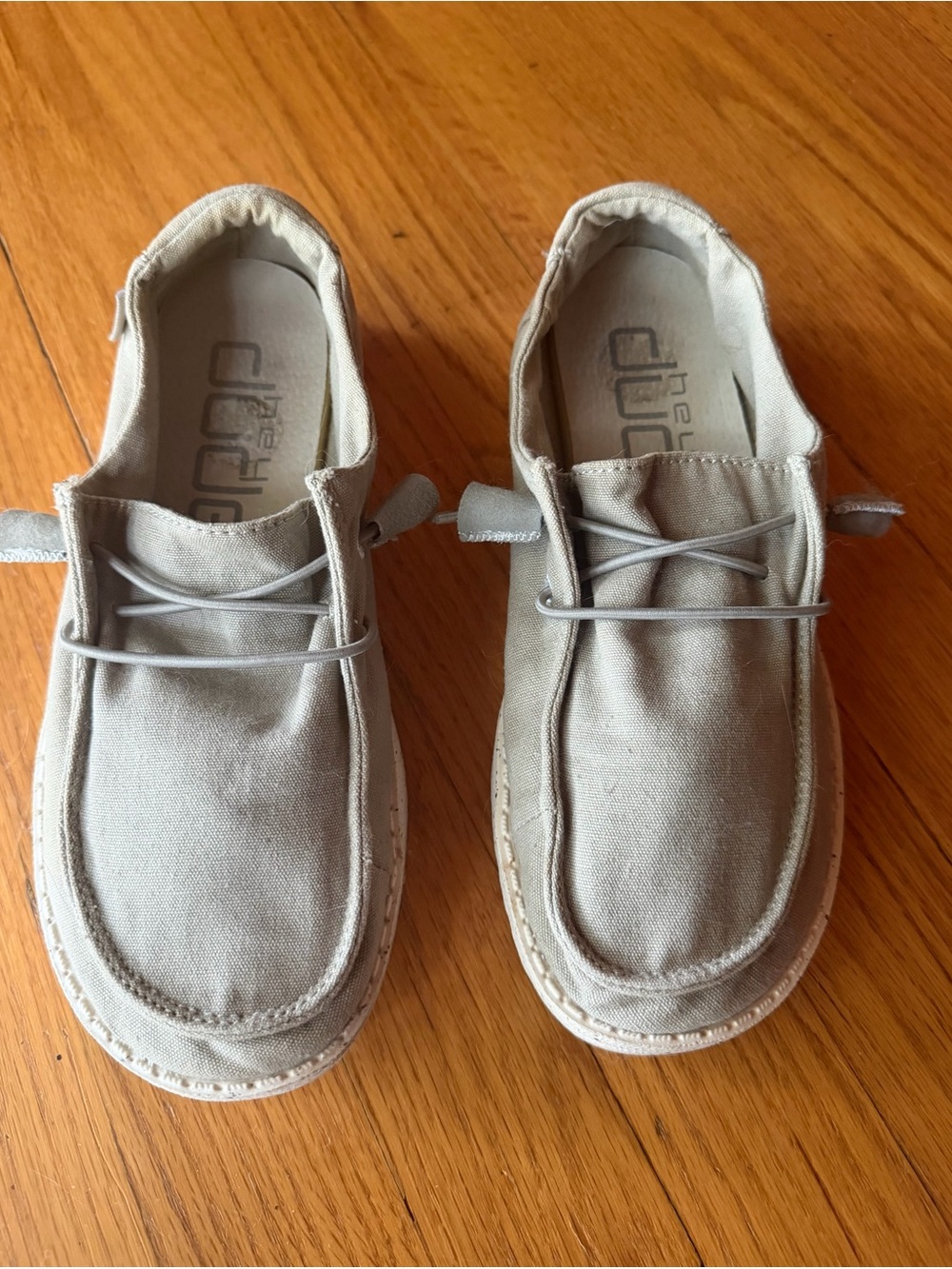 Hey Dude Kids Slip-On Canvas Sneakers in Light Gray